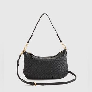 Quince Woven Black Crossbody Bag